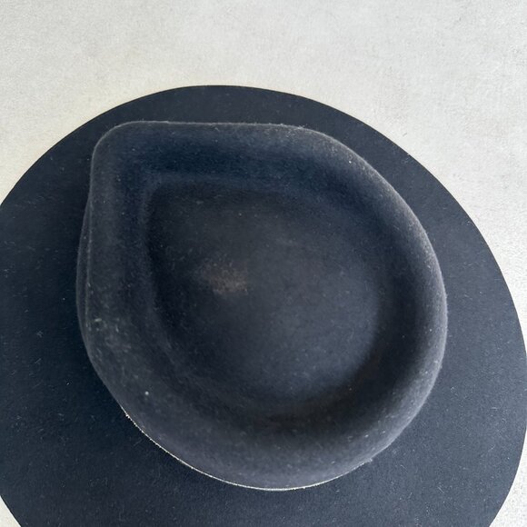 NWT Lack Of Color Phoenix Fedora Hat Sz Small Black Wool Ribbon Hat Band - Picture 8 of 10